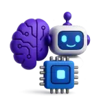 Ícone da categoria IA: inteligência artificial, robótica e tecnologia.