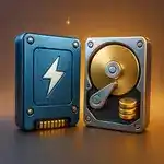 Miniatura: Comparativo entre SSD e HD.