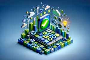 Ícone de Soluções Práticas para tecnologia, mostrando problema resolvido.